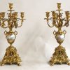 Pair of 19th Century Sevres Style Porcelain with Mounted Gilt Bronze Candelabras - Image 3