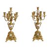 Pair of 19th Century Sevres Style Porcelain with Mounted Gilt Bronze Candelabras