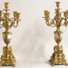 Pair of 19th Century Sevres Style Porcelain with Mounted Gilt Bronze Candelabras - Image 4
