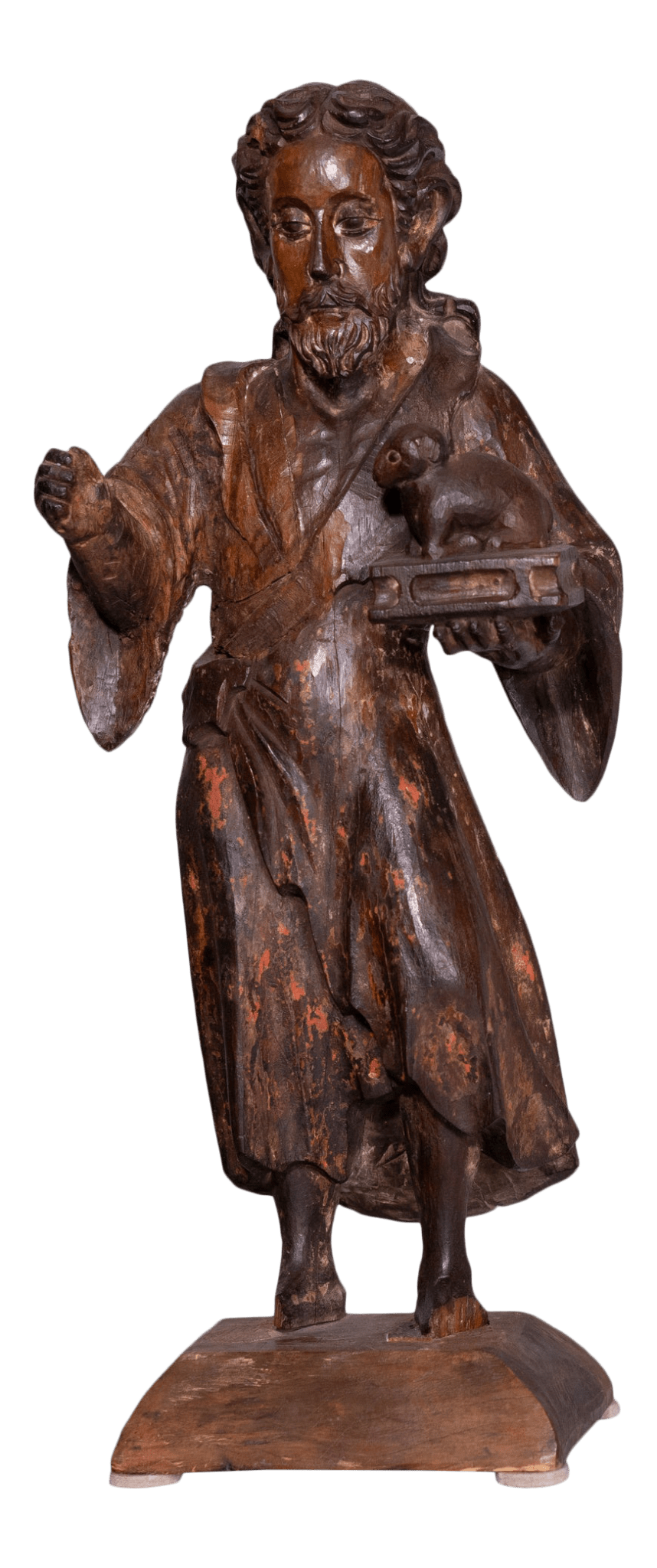 17th Century French Wooden Saint Figure Antiques Resources, Chicago