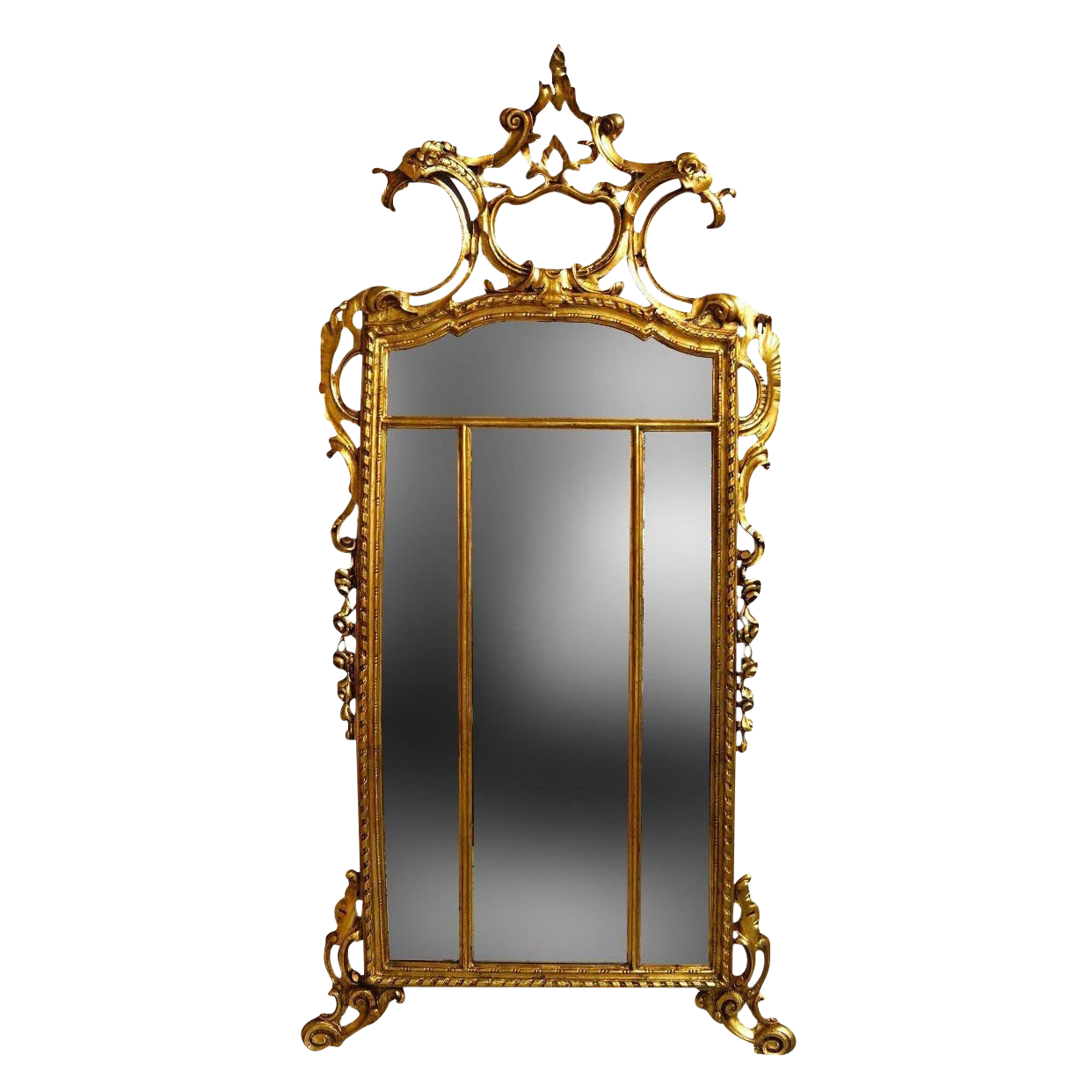 19th Century Louis XIV Style Gilt Wood and Gesso Mirror - Antiques Resources, Chicago