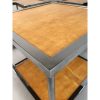5 Piece Circa 1950 Italian Mid-Century Modern Versatile Parchment and Chrome Nesting Tables - Image 9