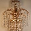 Pair of Circa 1950's Retro Brass and Crystal Sconces - Image 9