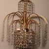 Pair of Circa 1950's Retro Brass and Crystal Sconces - Image 10
