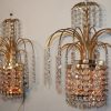 Pair of Circa 1950's Retro Brass and Crystal Sconces - Image 6
