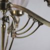 Circa 1910 Arts and Crafts Nickel on Brass Chandelier - Image 8