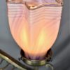 Circa 1910 Arts and Crafts Nickel on Brass Chandelier - Image 6