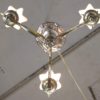 Circa 1910 Arts and Crafts Nickel on Brass Chandelier - Image 13