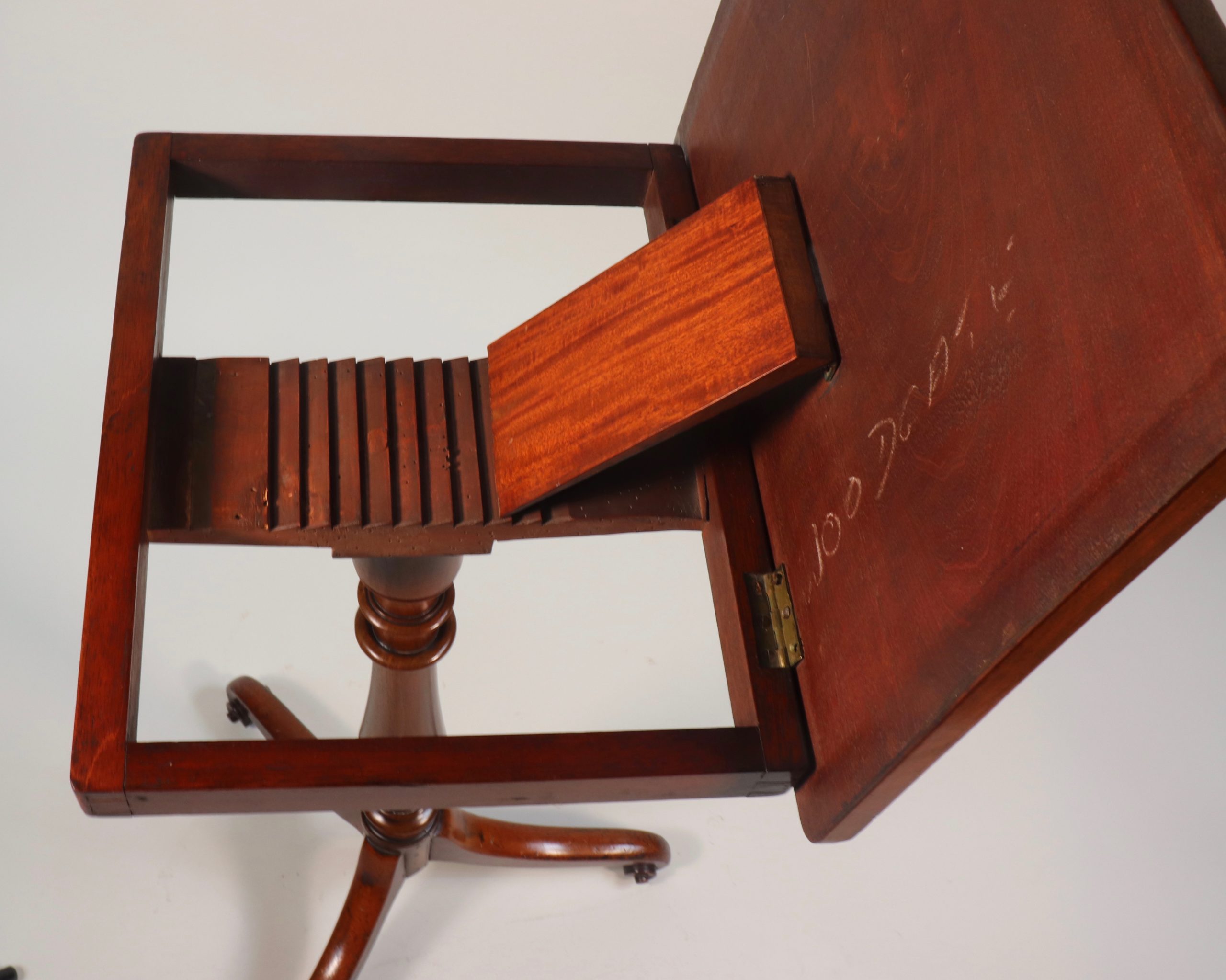 19th c. Mahogany and Brass Book Stand c.1800s