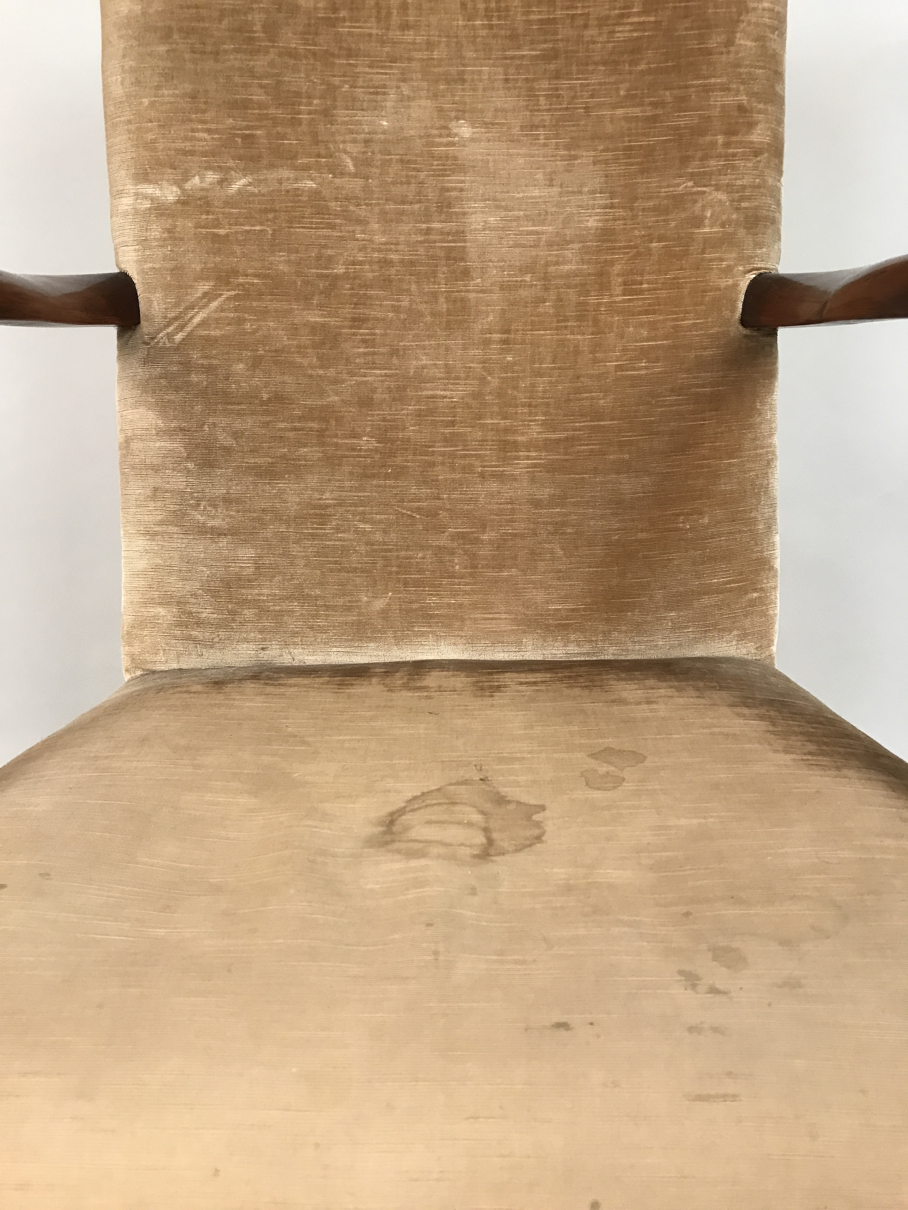 Late 19th Century Antique George III Upholstered Mahogany Lolling
