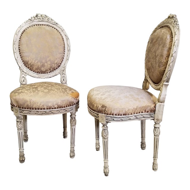 Pair of Vintage Louis XVI Chairs - Park + Eighth