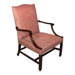 Late 19th Century Antique George III Upholstered Mahogany Lolling