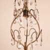 Vintage Petite Brass and Crystal Fixture - Image 4