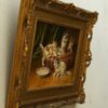 19th Century "Chatons Et Lait" Oil Painting on Canvas Signed Alfred Brunel De Neuville - Image 2