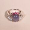 Vintage Blue Calcite Cabochon Ring - Image 2