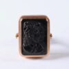 Victorian Intaglio Onyx Pendant in Rose Gold Filled Locket Pendant - Image 2
