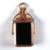 Victorian Intaglio Onyx Pendant in Rose Gold Filled Locket Pendant - Image 12