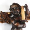 Pair of 19th Century Italian Hand Carved Angel Cherub Sconces - Image 7