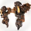 Pair of 19th Century Italian Hand Carved Angel Cherub Sconces - Image 3