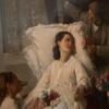 19th Century Oil on Canvas by Joseph Caraud titled "Flowers For A Lady" - Image 8