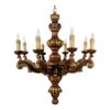 19th Century Louis XVI Gilt Wood Chandelier