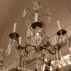 Circa 1920 French Nickel on Brass and Crystal Chandelier - Image 17