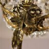 Circa 1910 Empire Style Crystal and Bronze Three Arm Chandelier - Image 6