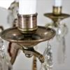 Circa 1920 French Nickel on Brass and Crystal Chandelier - Image 15