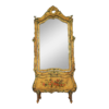 19th Century Venetian Rococo Style Painted Cheval Mirror