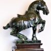 Large Mid-Century Chinese Spinach Jade Horse Sculpture - Image 2