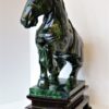 Large Mid-Century Chinese Spinach Jade Horse Sculpture - Image 6