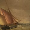 19th Century Oil on Canvas by Henry Moore titled "A Breezy Day in the Channel" - Image 4