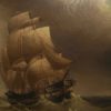19th Century Oil on Canvas by Henry Moore titled "A Breezy Day in the Channel" - Image 6