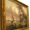 19th Century Oil on Canvas by Henry Moore titled "A Breezy Day in the Channel" - Image 2