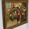 Oil on Canvas Italian Street Market Scene by Giuseppe Pitto (Italian 1857-1928) - Image 3