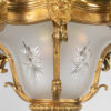 Circa 1900 Louis XVI Style Gilt Bronze Flush Mount with Etched Glass - Image 18