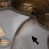 Circa 1900 Louis XVI Style Gilt Bronze Flush Mount with Etched Glass - Image 4