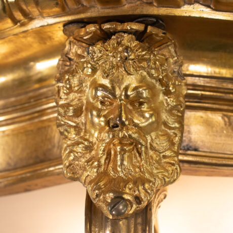 Circa 1900 Louis XVI Style Gilt Bronze Flush Mount with Etched Glass - Image 8