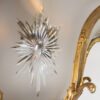 Circa 1900 Louis XVI Style Gilt Bronze Flush Mount with Etched Glass - Image 9