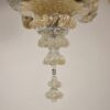 Vintage Traditional Floral Three-Arm 24K Gold Infused Murano Glass Chandelier - Image 10