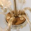 Vintage Traditional Floral Three-Arm 24K Gold Infused Murano Glass Chandelier - Image 9