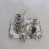 Early 20th Century Georg Jensen Art Nouveau Style ''Blossom'' Sterling Two Cup Silver Tea Service - Image 2