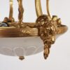 Early 20th Century French Neoclassical with Ormolu and Frosted Etched Glass Pendant Chandelier - Image 8