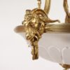 Early 20th Century French Neoclassical with Ormolu and Frosted Etched Glass Pendant Chandelier - Image 9