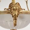Early 20th Century French Neoclassical with Ormolu and Frosted Etched Glass Pendant Chandelier - Image 15