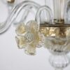 Vintage Baroque Style Five Arm Floral 24K Gold Infused Cristallo Murano Glass Chandelier - Image 7
