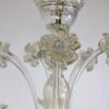Vintage Baroque Style Five Arm Floral 24K Gold Infused Cristallo Murano Glass Chandelier - Image 9