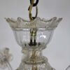 Vintage Baroque Style Five Arm Floral 24K Gold Infused Cristallo Murano Glass Chandelier - Image 5