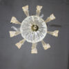 MidCentury 24K Gold Infused and Rigaree Murano Frond Pendant Light - Image 11