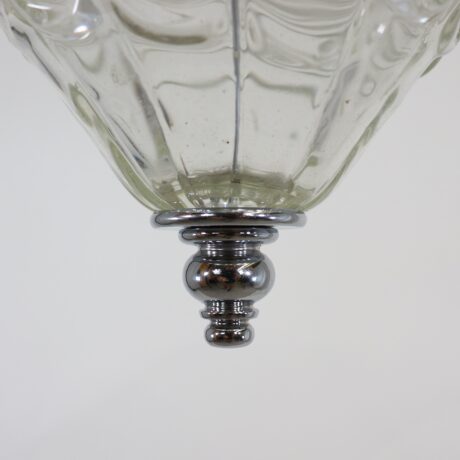 Mid-Century Art Deco Style Cristallo Rigaree Murano Pendant Light - Image 7